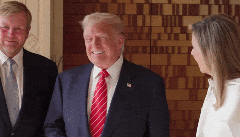 VÍDEO: Rainha dos Países Baixos ‘imita’ Trump durante encontro