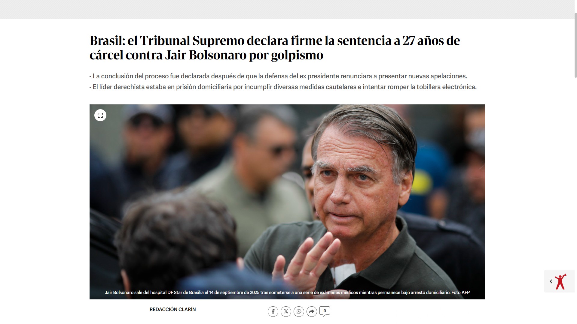 Bolsonaro começa a cumprir pena de prisão: veja a repercussão na imprensa internacional