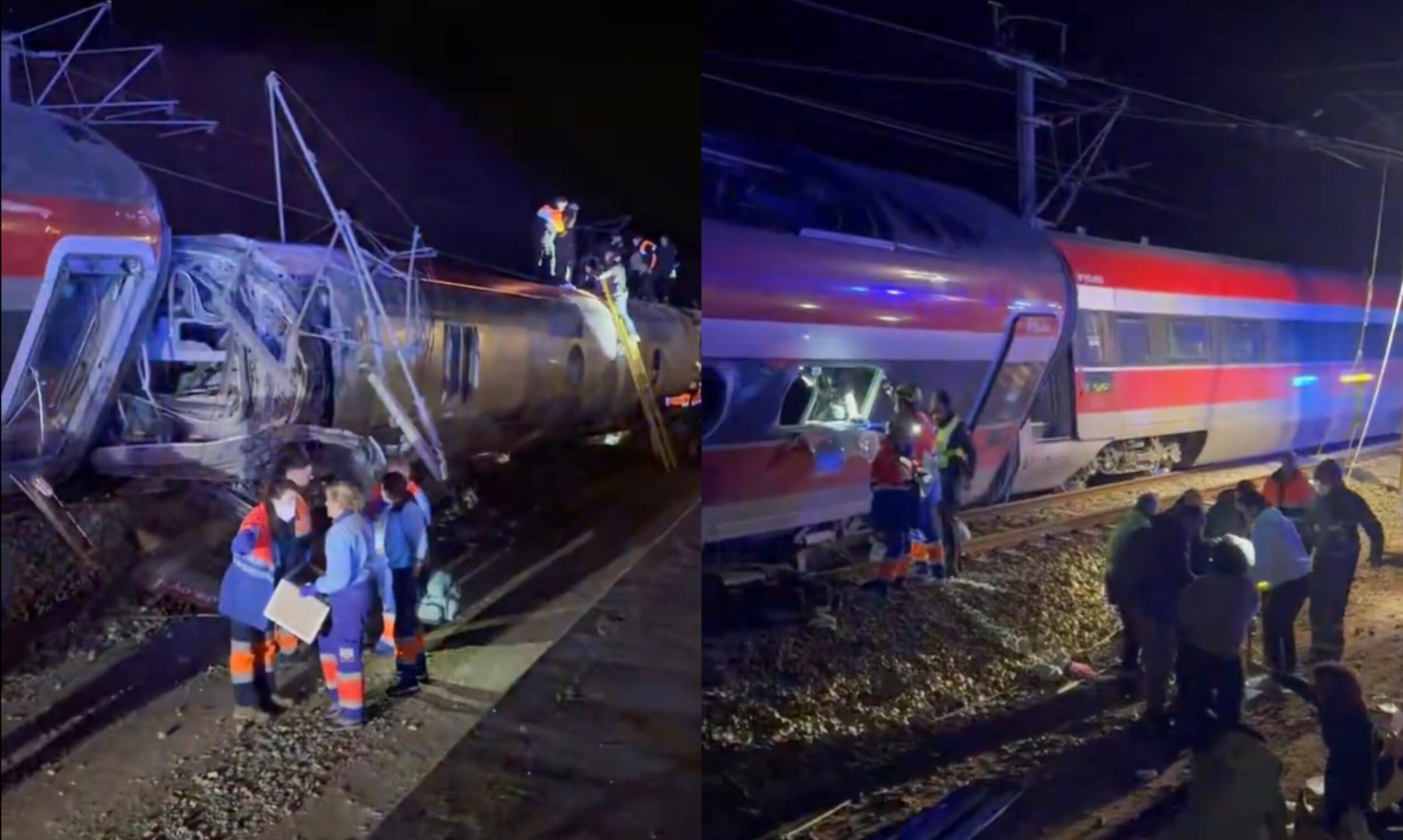 Dois trens de alta velocidade descarrilam e deixam mortos na Espanha